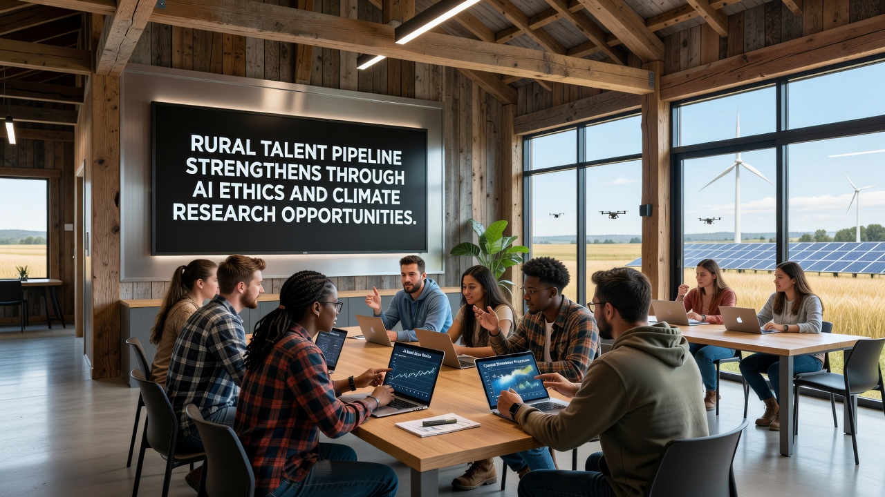 Participants analyzing climate data during a rural research workshop